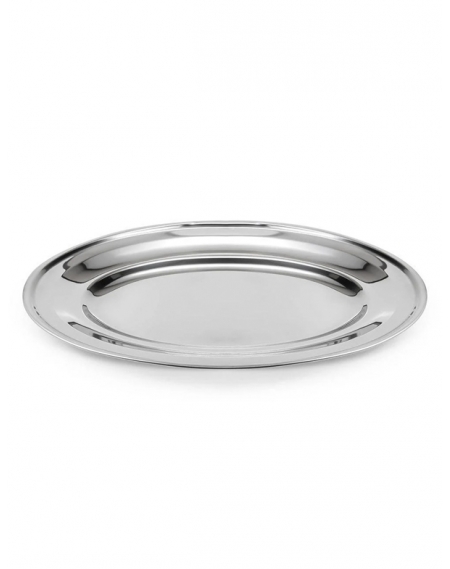 Travessa Oval Rasa Aço Inox 45 cm