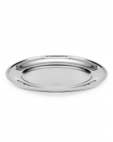 Travessa Oval Rasa Aço Inox 45 cm