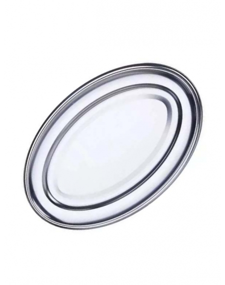 Travessa Oval Aço Inox Arienzo 68x43 cm