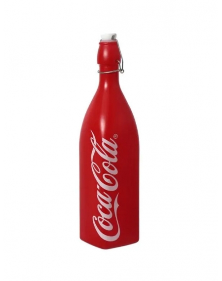 Garrafa de Vidro Coca Cola Vermelha Hermetica 1 Lt